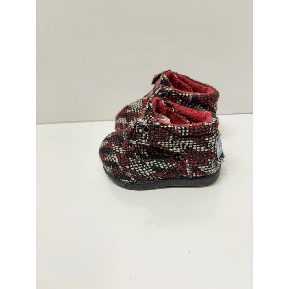 TOMS‎ Shoes Kids 2T Black, Red, White Slip On For Infants